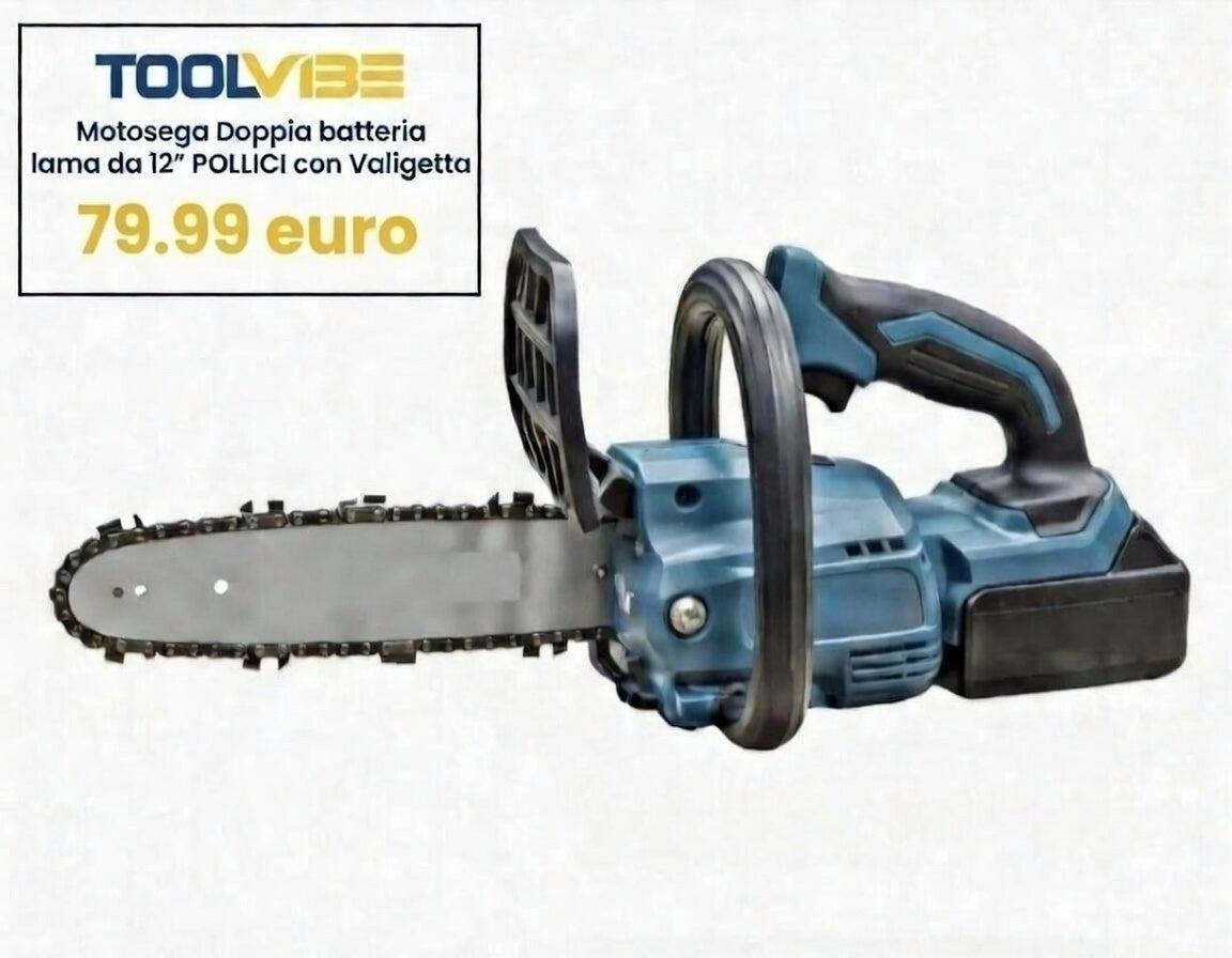 Motosega Doppia batteria 68v lama da 12" POLLICI Makota con Valigetta