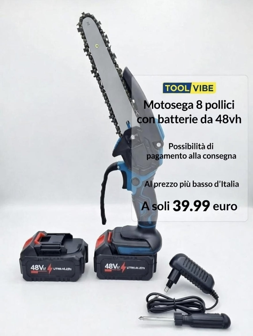 Mini MOTOSEGA a Batteria 48V Potenza e Precisione per la Potatura Perfetta