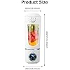 Frullatore Portatile Smoothie Maker, 700 ml Mini Frullatore Portatile Elettrico con 12 coltelli,Frullatore Personale con Batteria USB Ricaricabile Ideale per Smoothie Frullati Frutta e Verdura(Bianco)