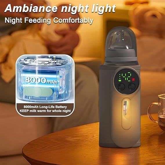 Scaldabiberon elettrico senza fili, temperatura costante, calore di lunga durata, convenienza portatile da viaggio