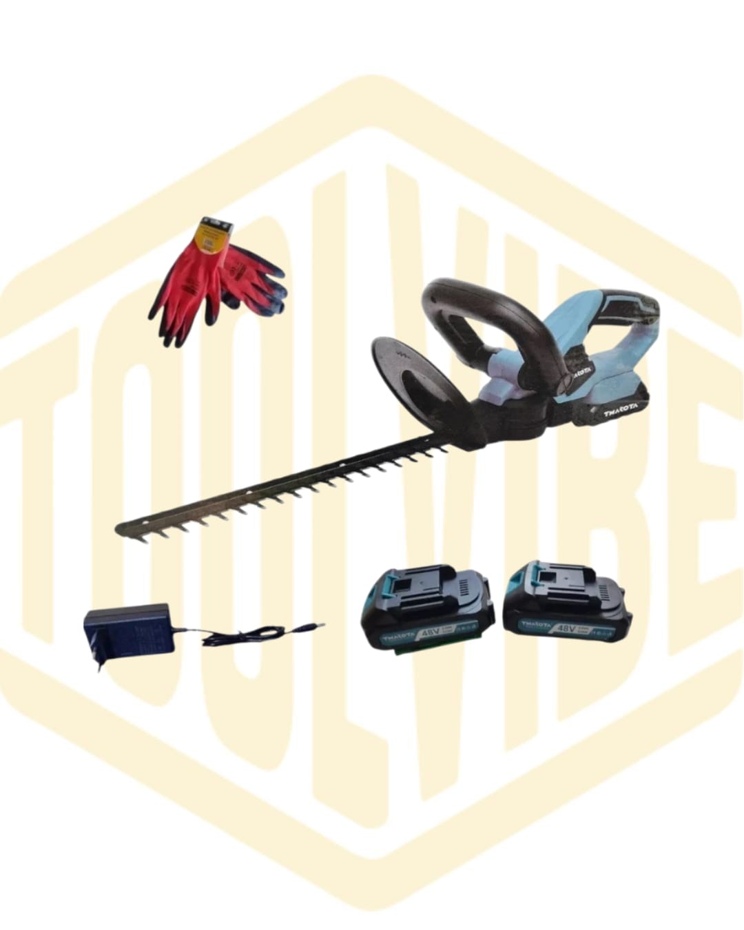 Tagliasiepi MAKOTA a batteria litio 2 Batterie 48V 2.0 Ah Taglia Siepi