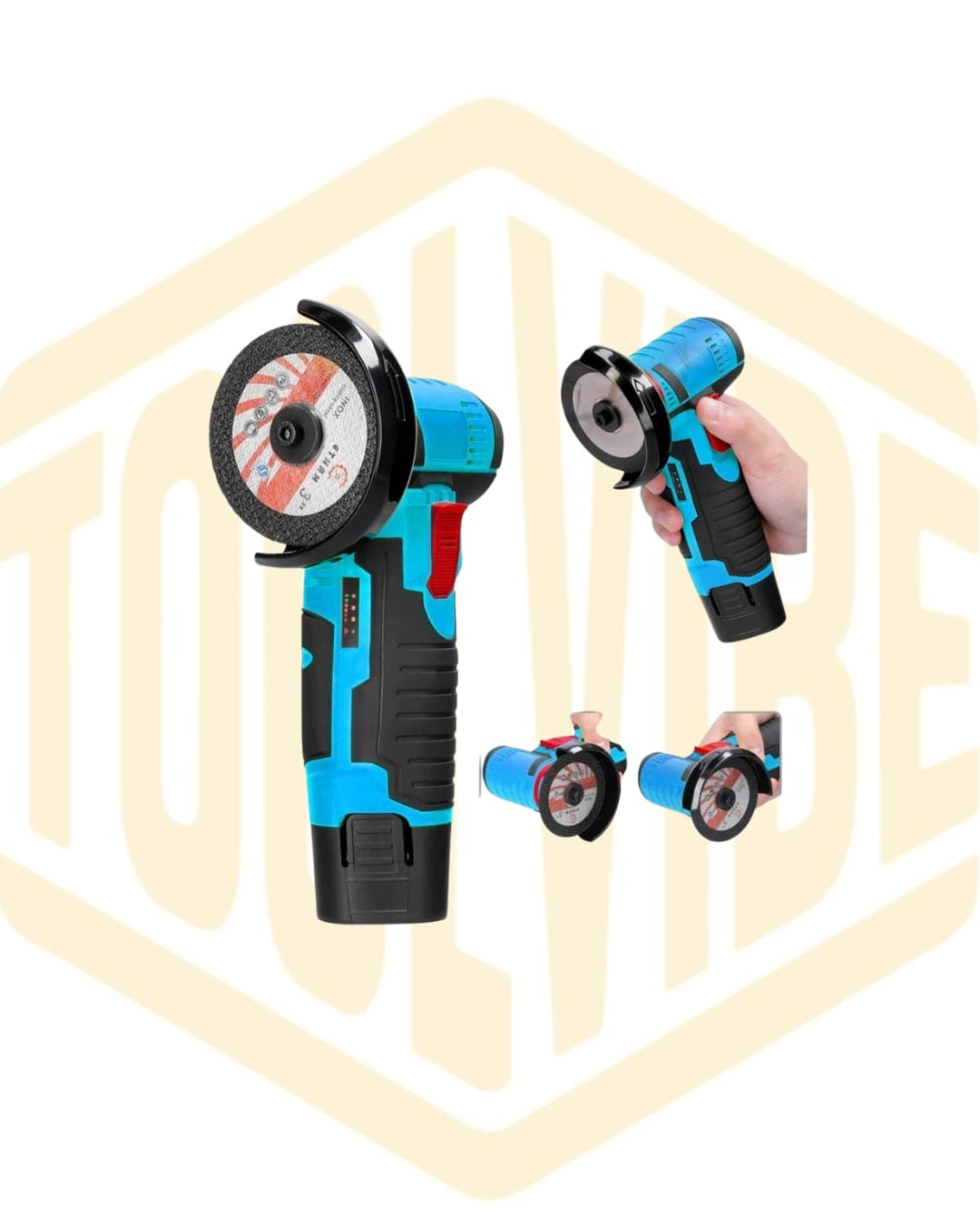 Mini smerigliatrice flessibile portatile 18V con doppia batteria sicura potente