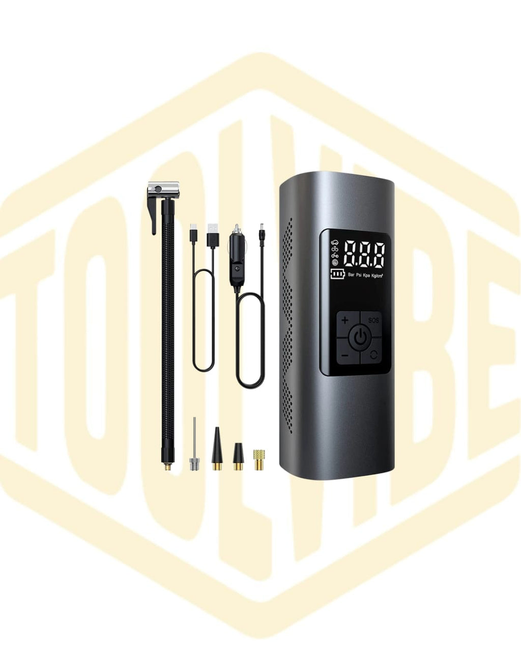 Mini Compressore ad Aria Auto Portatile Gonfiatore Ricaricabile Display LED Auto