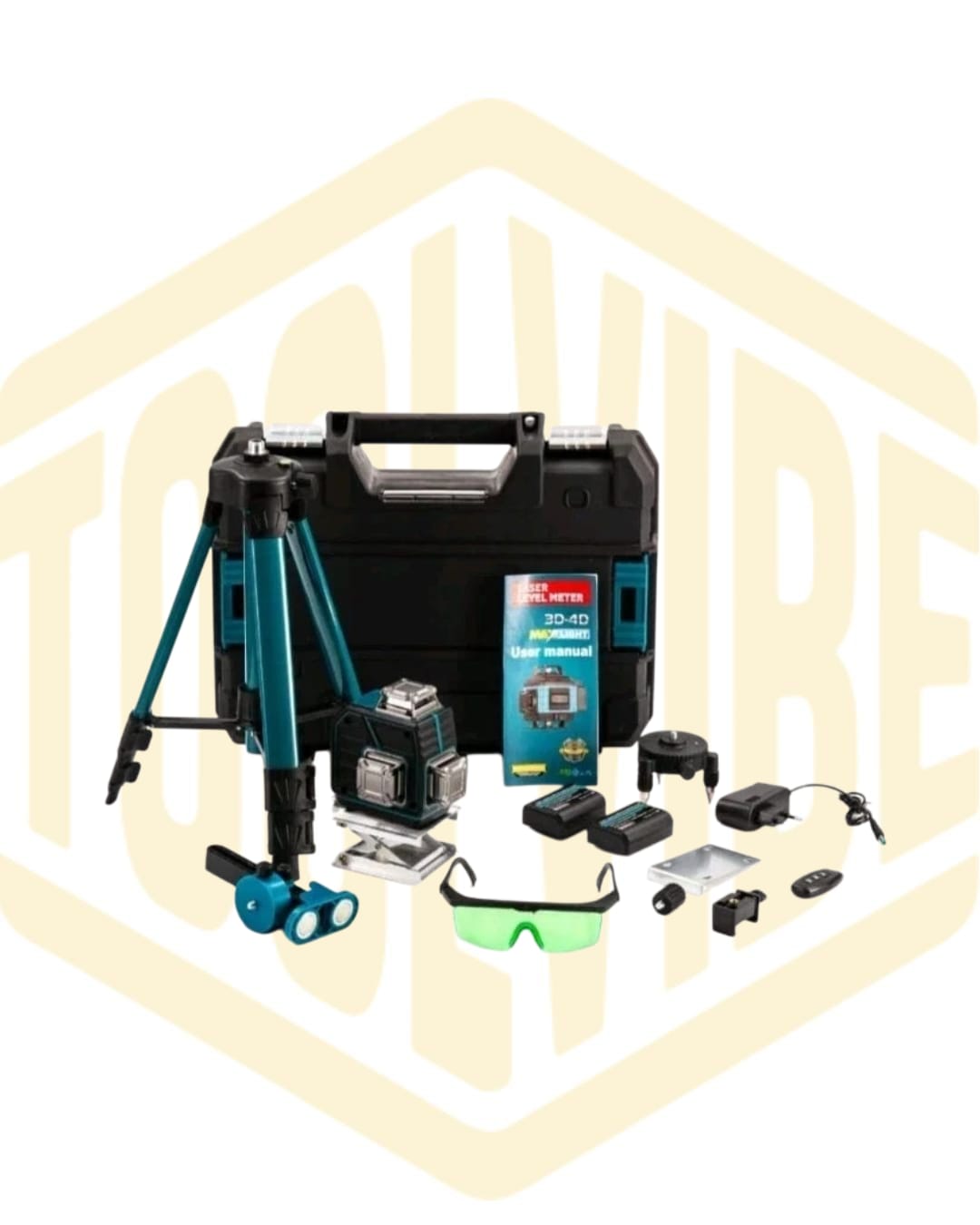 Livella laser tracciatore autolivellante 4D 16 linee 360° rotazione linea verde