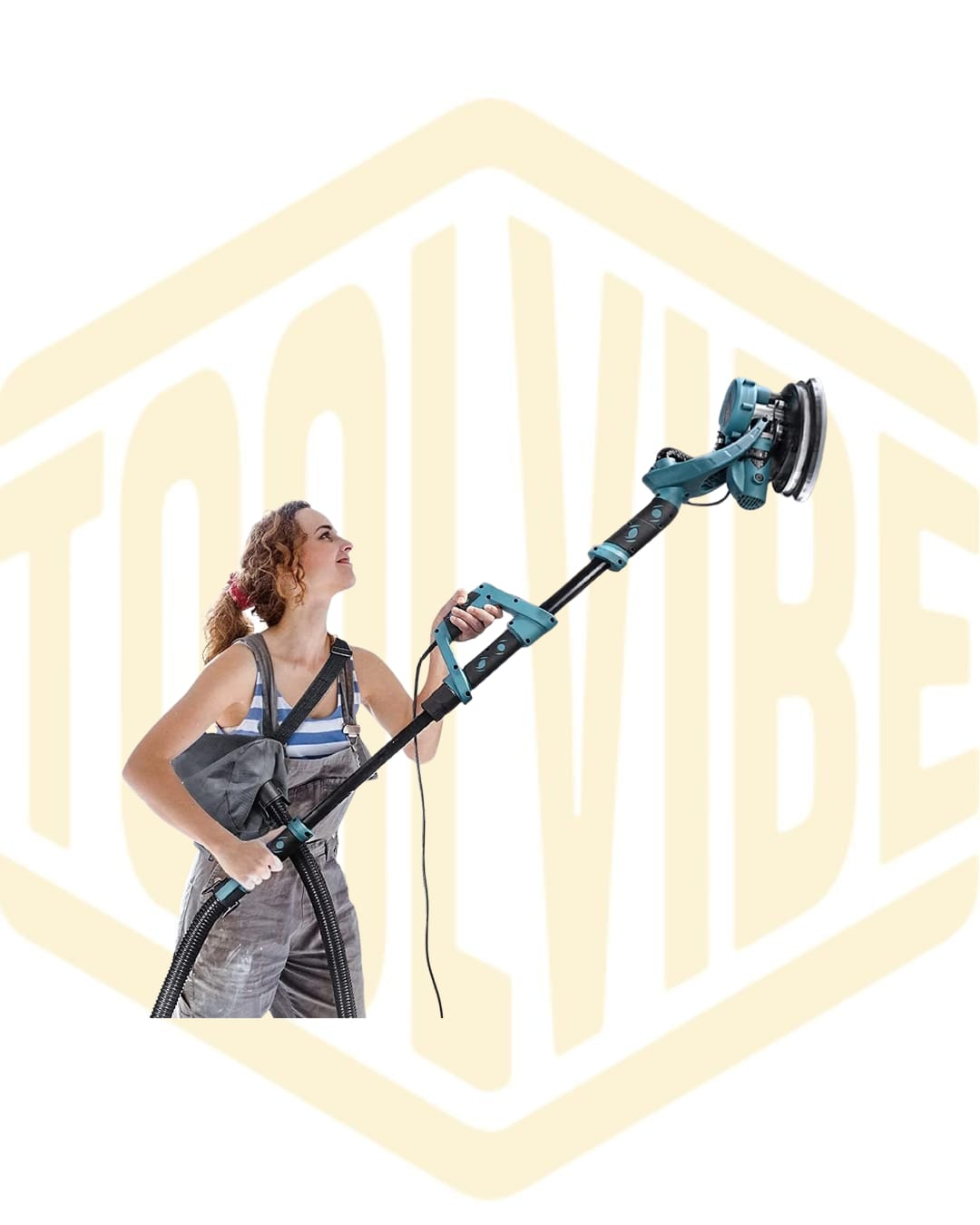 levigatrice telescopica per muri 1100w a giraffa con led 800-2300 Rpm 5 velocita