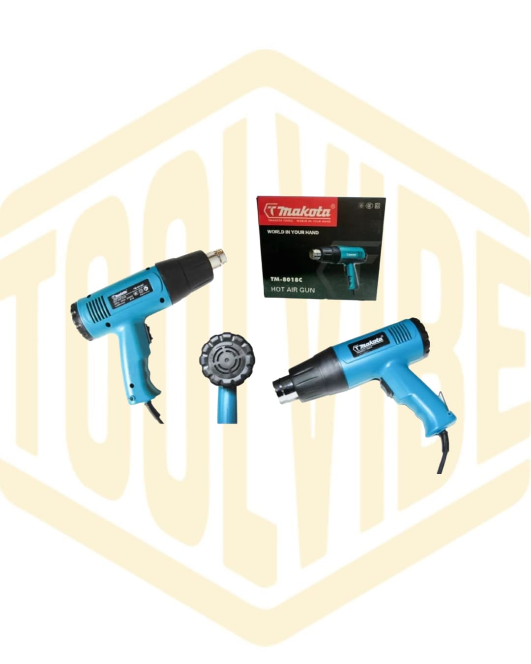 PISTOLA TERMICA SVERNICIATORE FONO CARROZZIERE ARIA CALDA 2000W 500 GRADI