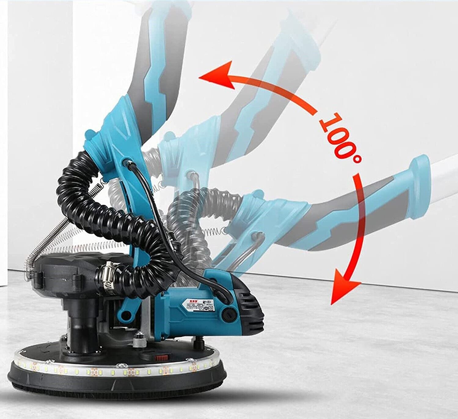 levigatrice telescopica per muri 1100w a giraffa con led 800-2300 Rpm 5 velocita