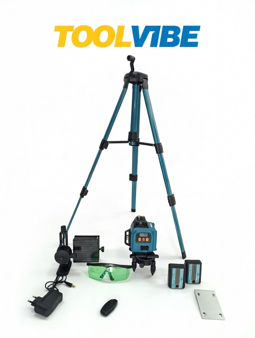 Livella laser tracciatore autolivellante 4D 16 linee 360° rotazione linea verde