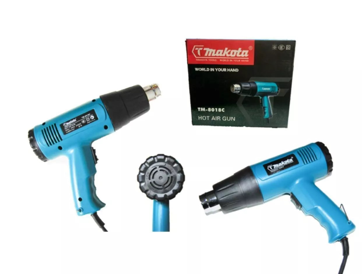 PISTOLA TERMICA SVERNICIATORE FONO CARROZZIERE ARIA CALDA 2000W 500 GRADI