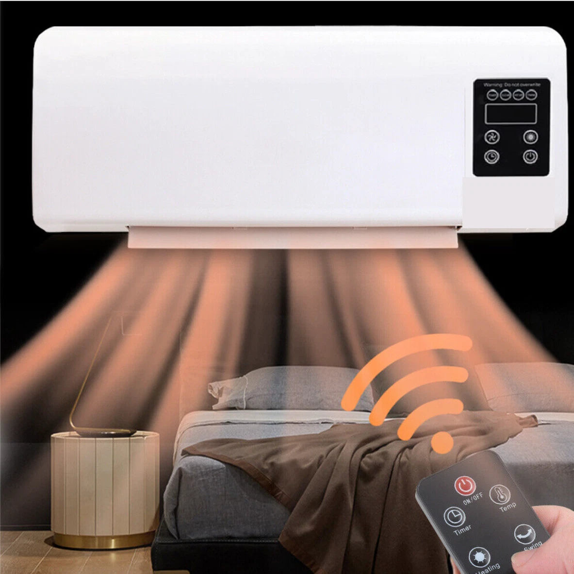 Scalda BAGNO STUFA da PARETE con telecomando TERMOCONVETTORE elettrico CALDO