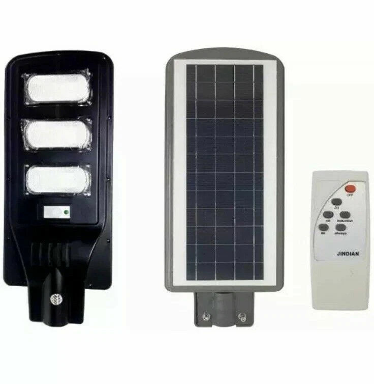 LAMPIONE STRADALE SOLARE LED 180W PANNELLO SOLARE TELECOMANDO CREPUSCOLARE