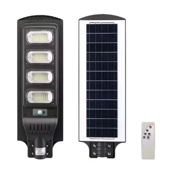FARO LAMPIONE STRADALE A LED 240W CON PANNELLO SOLARE CREPUSCOLARE TELECOMANDO