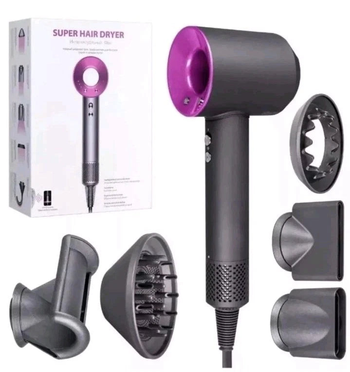 Asciugacapelli Phon Professionale Pro 2000W 5 Accessori Acconciature Portatile