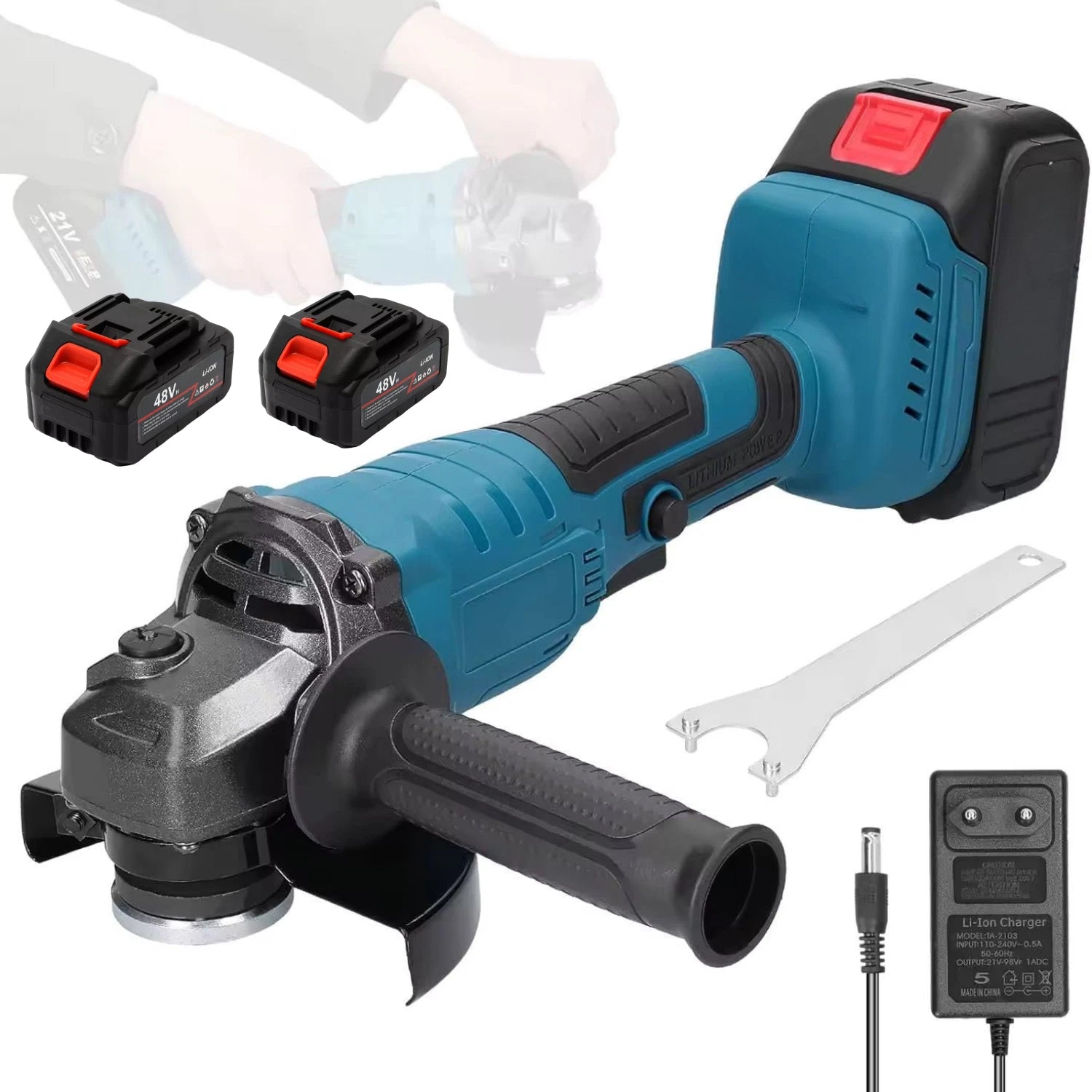 Smerigliatrice Angolare a Doppia 88V Batteria Flex Disco 125mm