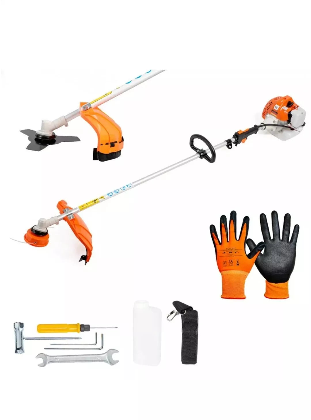 Decespugliatore a scoppio 2 tempi 52 cc con doppio disco e kit accessori incluso