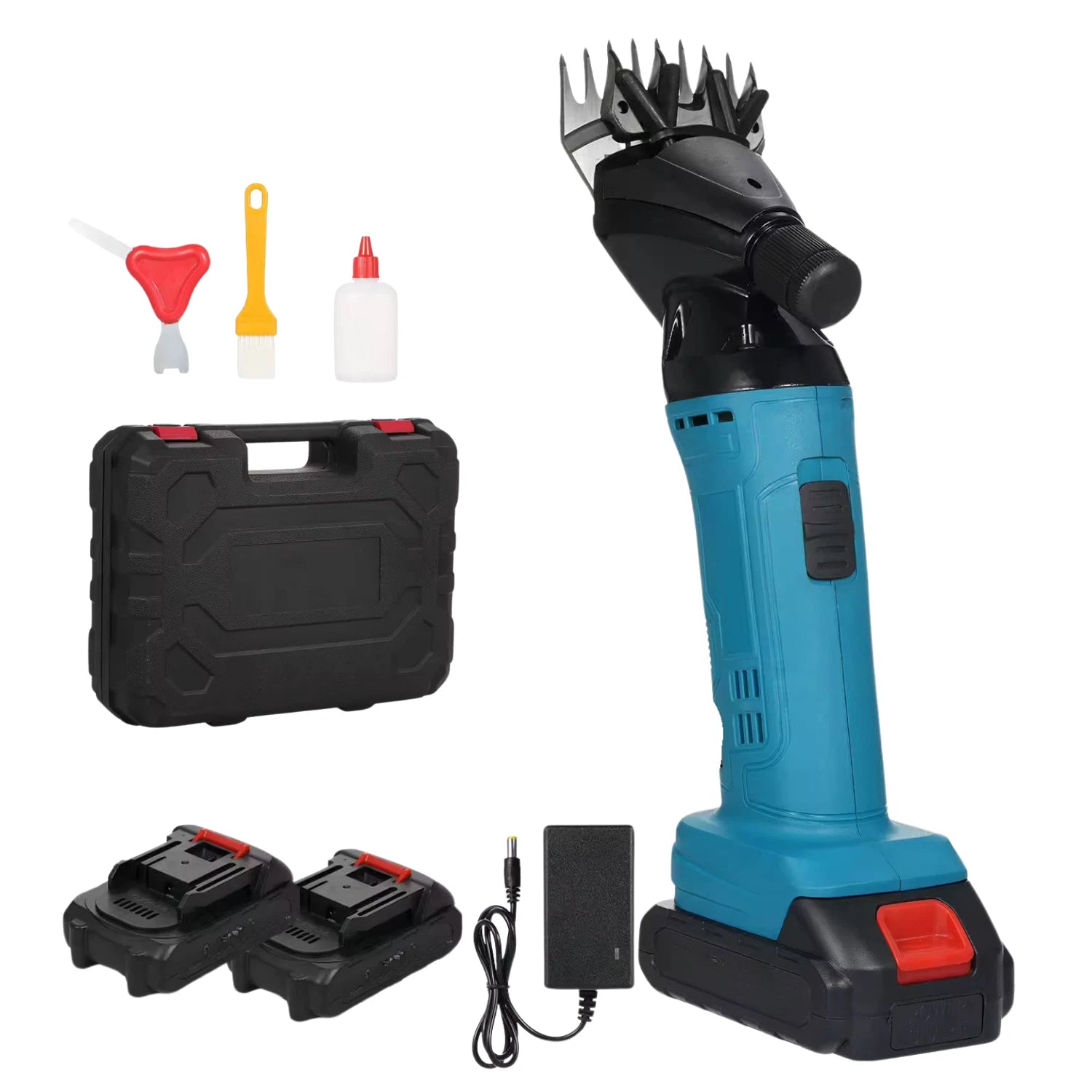 Tosatrice per Pecore a Batteria, 2 Batterie  Incluse, Motore Potente