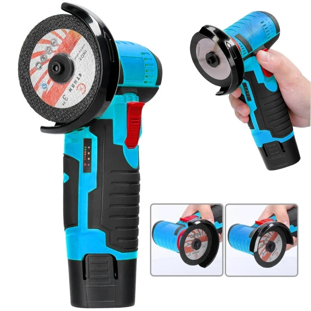 Mini smerigliatrice flessibile portatile 18V con doppia batteria sicura potente