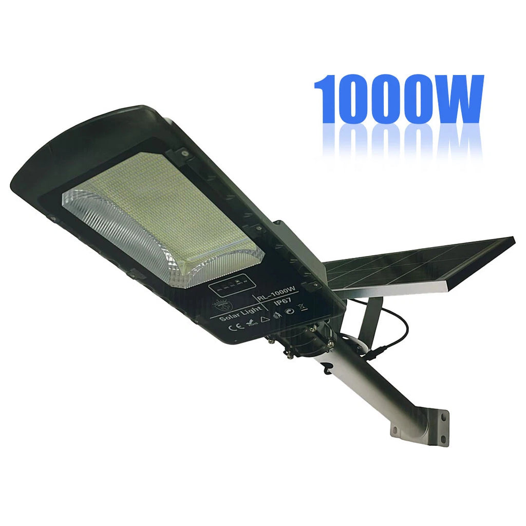 LAMPIONE SOLARE 1000W STRADALE LED FARO LUCE CREPUSCOLARE IP66