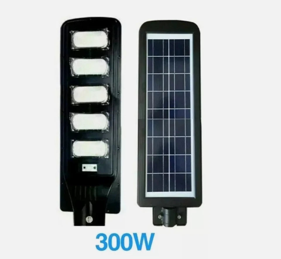LAMPIONE SOLARE 300W FARO STRADALE LED TELECOMANDO SENSORE MOVIMENTO