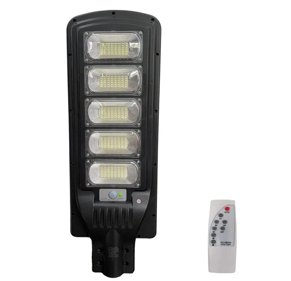 LAMPIONE SOLARE 300W FARO STRADALE LED TELECOMANDO SENSORE MOVIMENTO