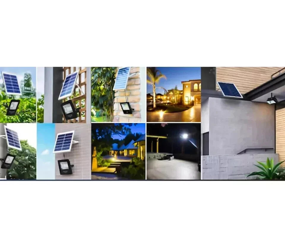 NUOVA 2024 FARO SOLARE 200W LED con PANNELLO FARETTO CREPUSCOLARE TELECOMANDO