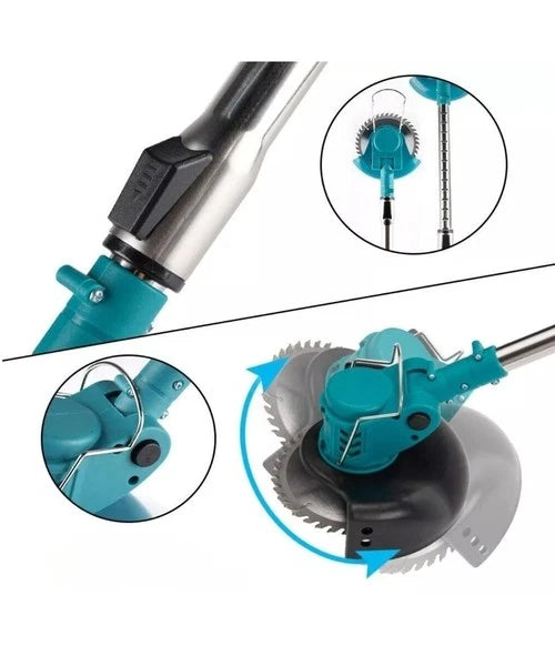 Decespugliatore a Batteria Tagliabordi Testata Regolabile e Maniglia Telescopica