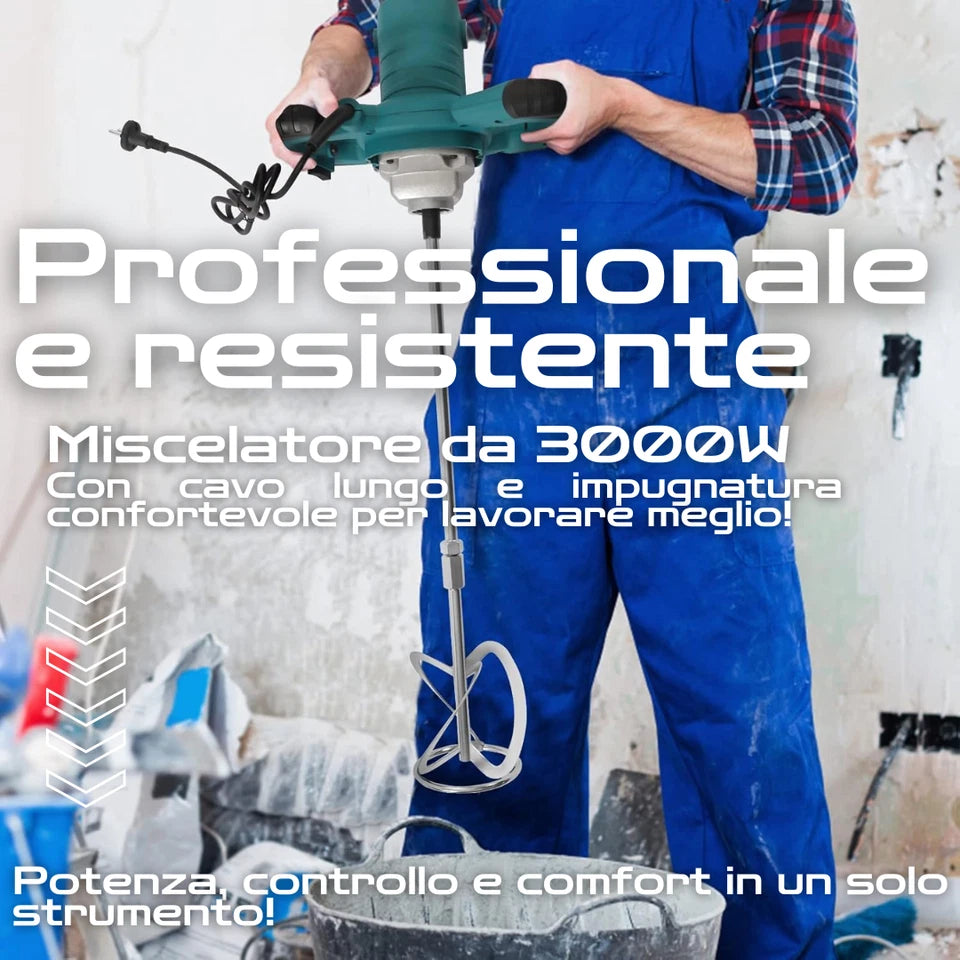 kit 2 in 1 Livella Laser 2 batterie + Impastatrice professionale