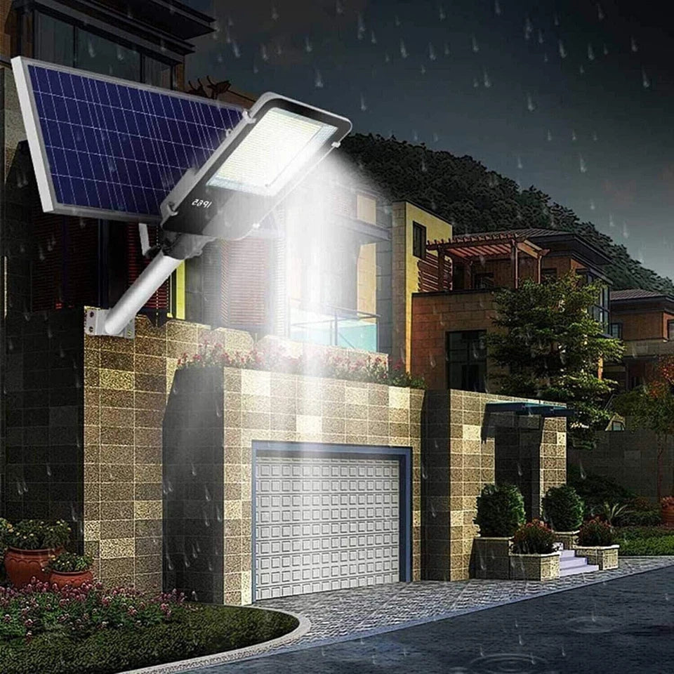 LAMPIONE SOLARE 1000W STRADALE LED FARO LUCE CREPUSCOLARE IP66