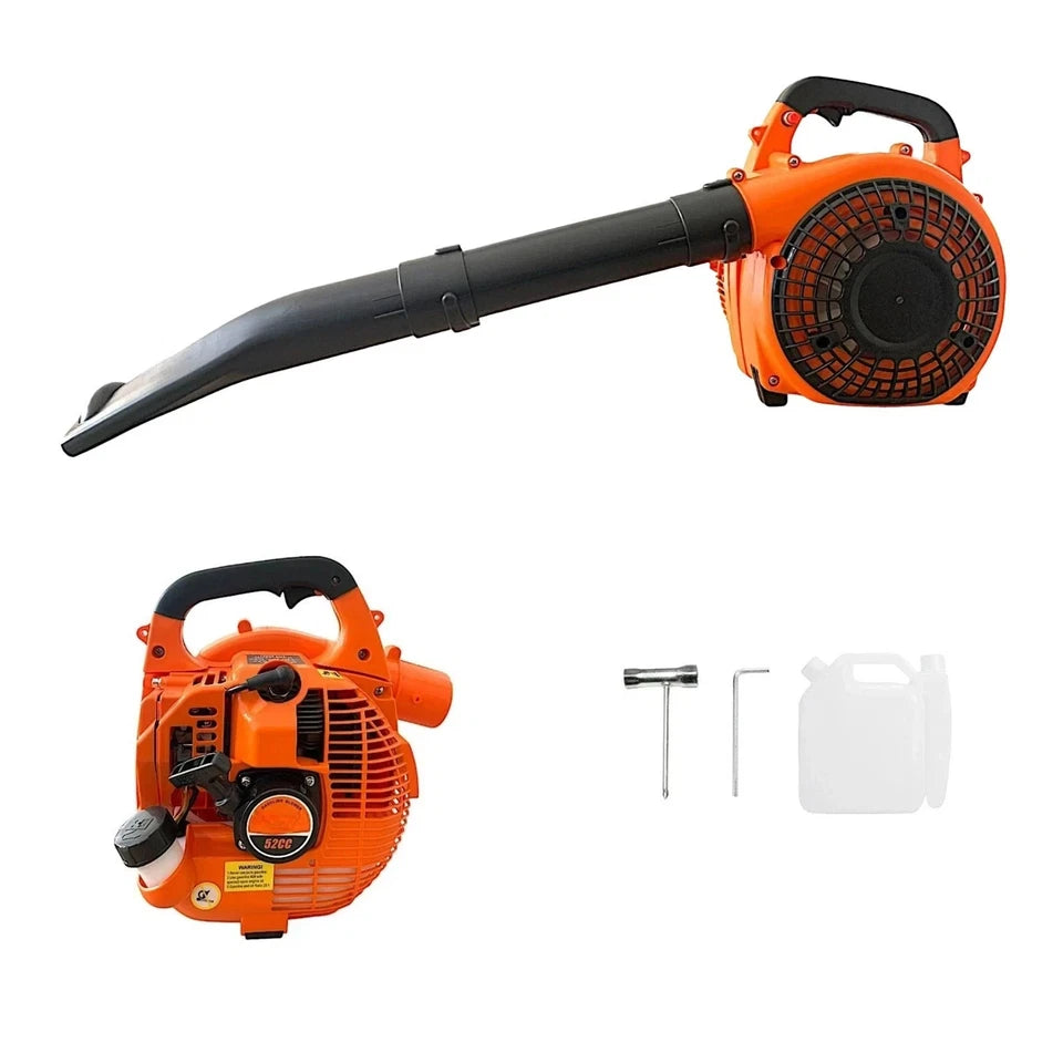 Soffiatore a scoppio 52cc motore 2 tempi per foglie giardino potenza 1500W
