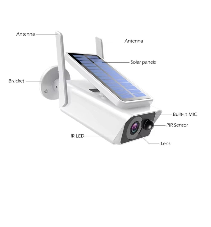 TELECAMERA Solare per Esterni senza Fili Compatibile con iOS/Android WiFi ICSEE