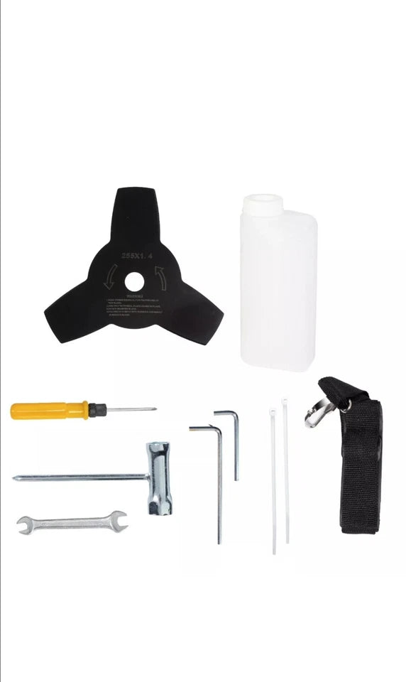 Decespugliatore a scoppio 2 tempi 52 cc con doppio disco e kit accessori incluso