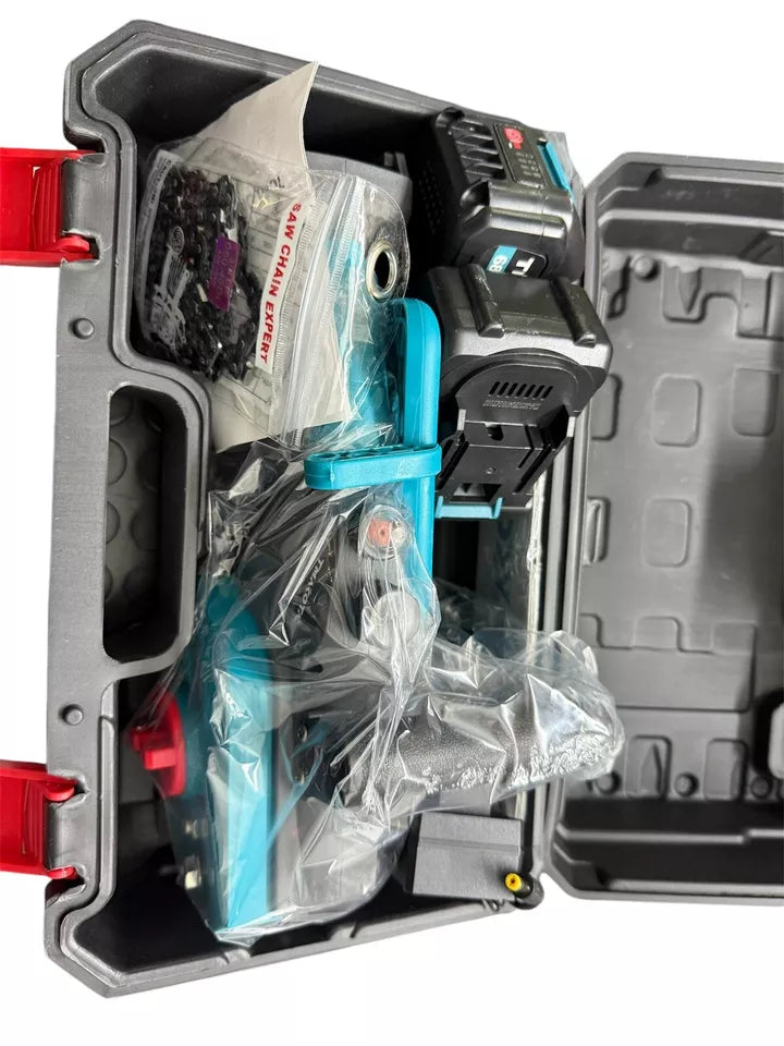 Motosega a Batteria 12 Mini Motosega Completa 2 batterie 68V 6000 mAh 12 Pollici