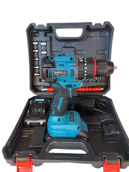TRAPANO AVVITATORE BATTERIA LITIO 48V  2 BATTERIE VALIGIA Mandrino ACCIAIO