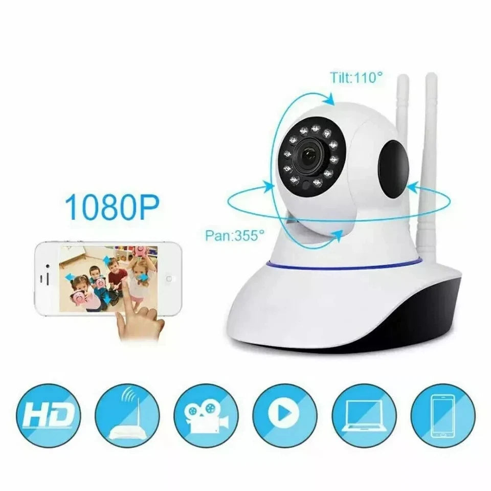 Telecamera IP WiFi 1080 HD Visione Notturna Audio Bidirezionale Controllo da APP