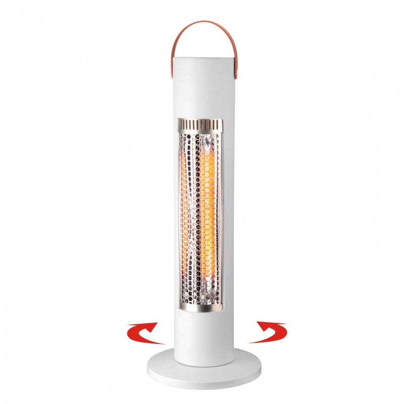 Stufa Elettrica al carbonio Oscillante 600W Temperatura Regolabile con maniglia